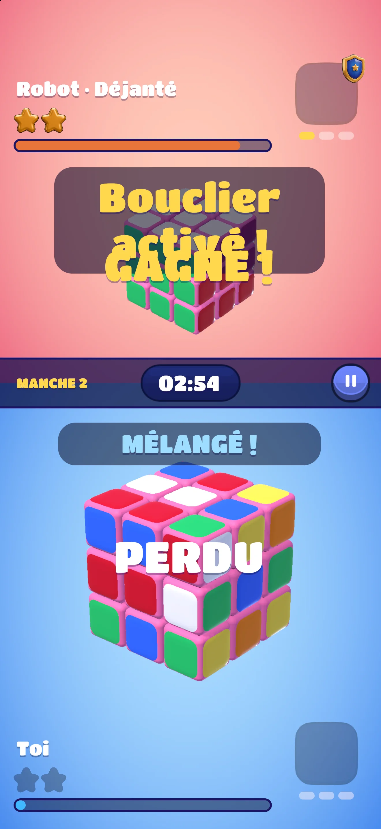Les pouvoirs du duel : bouclier, mélange, gel…